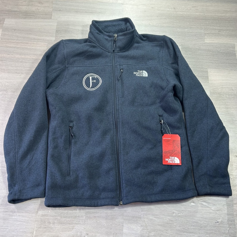 The North Face Sweater Fleece Jacket Mens Medium Full Zip Urban Navy Heather